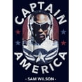 thumbnail image 2 of Junior's Marvel The Falcon and the Winter Soldier Captain America Sam Wilson  Graphic Tee Navy Blue X Large, 2 of 3