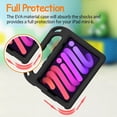 thumbnail image 3 of SUPNICE Kids Case for iPad Mini 7 (A17 Pro) 2024 8.3 inch, Mini 6 2021 with Built-in Screen Protector, Shockproof Lightweight Handle Stand Cover for Model (A2995/A2996, A2567/A2568/A2569), Black, 3 of 8