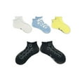 thumbnail image 4 of Justice Girls Mid Pearled Boyfriend Socks 4-Pack, Sizes M-L, 4 of 5