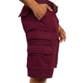 thumbnail image 6 of G-Style USA Men's Relaxed Fit Belted Cargo Shorts - Solid Burgundy - 44, 6 of 6
