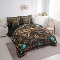 thumbnail image 3 of Castle Fairy Texas Stars Bedding Comforter Set,Abstract Vintage Queen Bedding Sets, 3 of 8