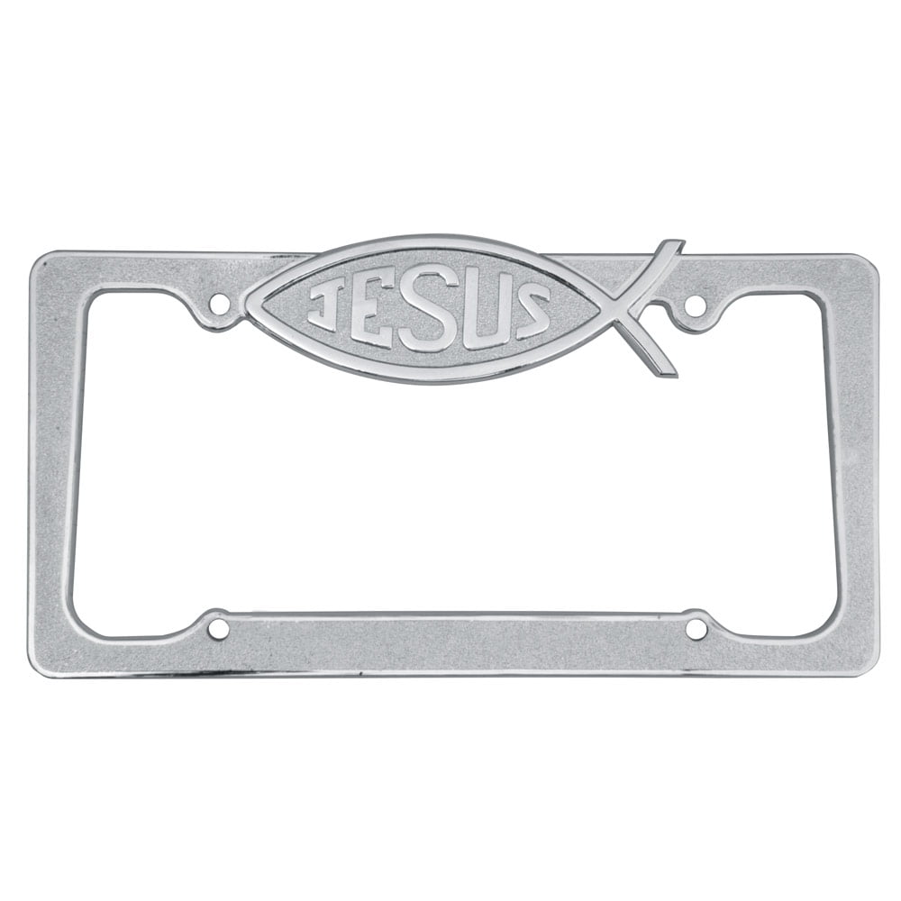 Jesus plastic chrome plated Car License plate frame holder TB Jesus plastic chrome plated Car License plate frame holder TB