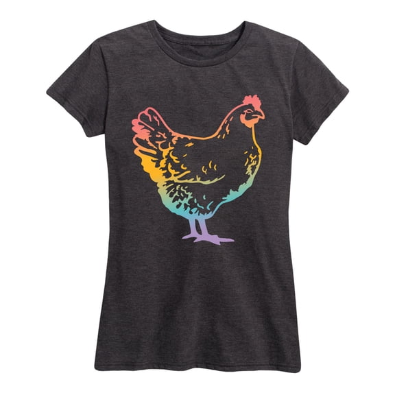 Instant Message - Rainbow Chicken - Women's Short Sleeve Graphic T-shirt