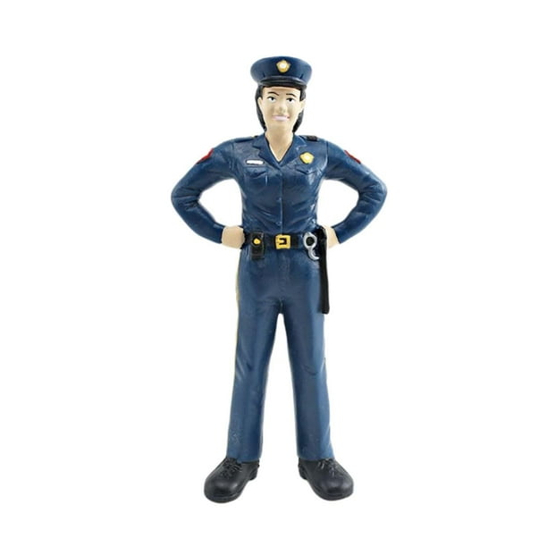 Figura de personas en miniatura, artesanía pintada a mano, juguete para juego de imitación, colección realista, figura de Diorama en miniatura, modelo Mujer policía