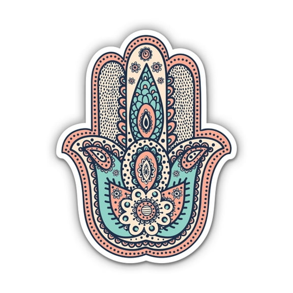 Hamsa Hand - 3" Vinyl Sticker - For Car Laptop Water Bottle Phone - Waterproof Decal