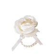 thumbnail image 4 of Flor de muñeca ZHAOCHENG de rosa blanca, flor de novia de boda, 2 piezas, 4 of 4