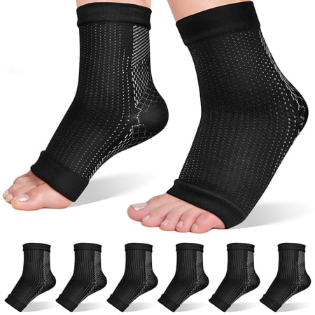 3 Pairs Compression Sock for Women and Men, I·CODE Plantar Fasciitis Sock for Relief Achilles Tendonitis and Joint Pain(L/XL)