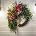 thumbnail image 4 of Dserhfy Artificial Hydrangea Wreath for Front Door 16 Inch Lifelike Floral Wreath with Burlap Bow for Door Wall Wedding Party Home Farmhouse Decoration, 4 of 8