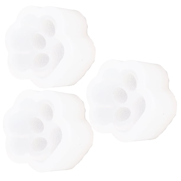 Molde 3 Piezas Molde De Silicona Con Pata De Gato Molde De Silicona De Alta Elasticidad Con Pata De Gato Molde Para Hornear De Silicona Ampliamente Utilizado Para Collar Llavero