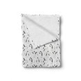 thumbnail image 2 of Funny Soft Flannel Fleece Throw Blanket, Celebration Themed Pattern Whimsical Penguins with Champagne Glasses, Cozy Plush for Indoor and Outdoor Use, 70" x 90", Charcoal Grey White, by Ambesonne, 2 of 6