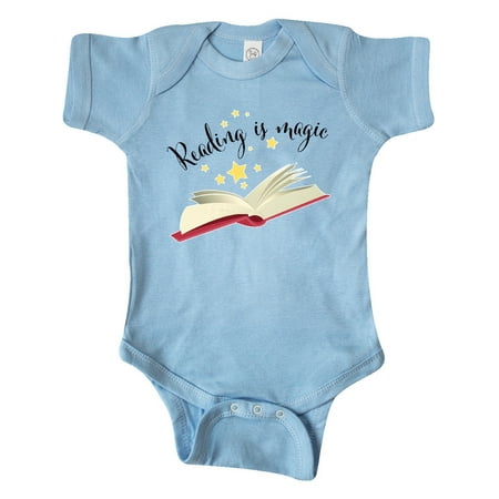 

Inktastic Reading is Magic- open book Gift Baby Boy or Baby Girl Bodysuit