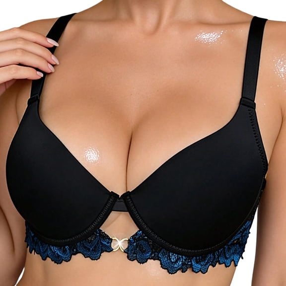 Bras for Women Lace Full Coverage Support Bra Black Size 90C