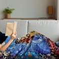 thumbnail image 3 of Trippy Soft Flannel Fleece Blanket, Indie Style Sketchy Retro Tree with Flower Forms on Paisley Backdrop Abstract Image, Cozy Plush for Indoor and Outdoor Use, 70" x 90", Blue Brown, by Ambesonne, 3 of 5