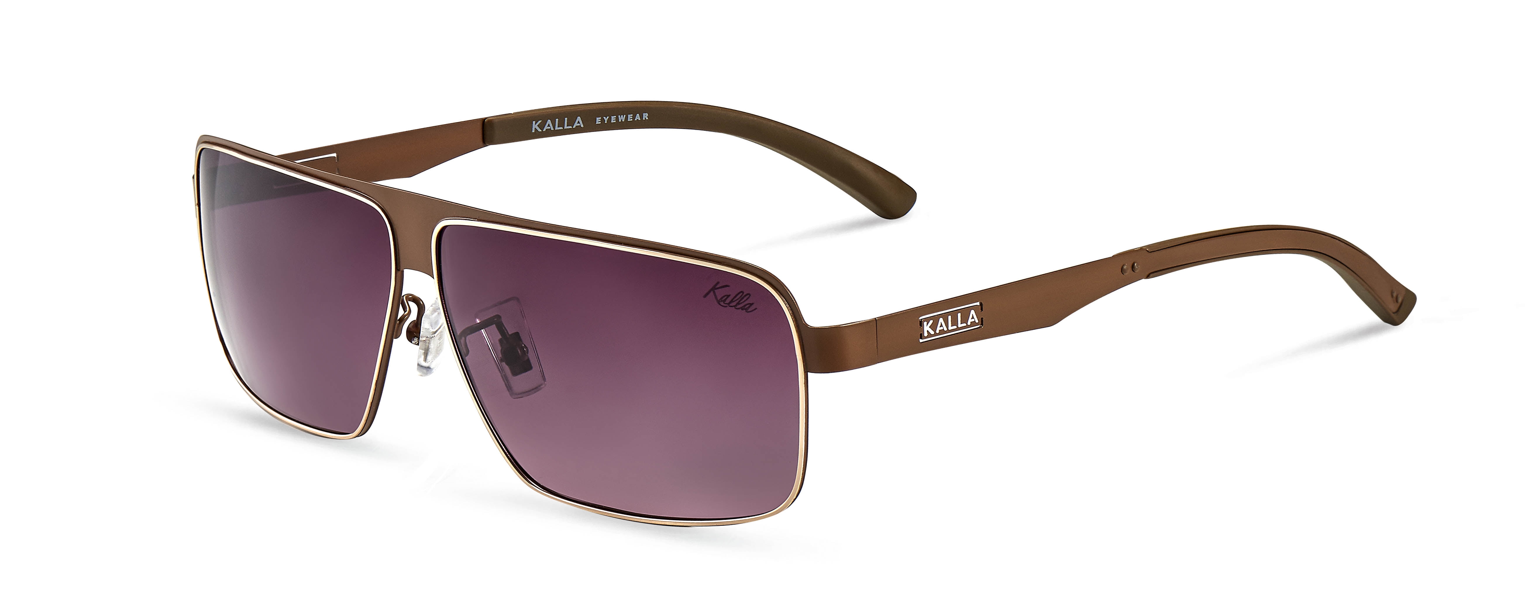 KALLA KL5616C12 Men Ultra Lightweight Rectangle Sunglasses Polarized UV400 Protection Fashion Eyewear