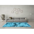 thumbnail image 3 of Ahgly Company Indoor Square Persian Light Blue Bohemian Area Rugs, 5' Square, 3 of 4