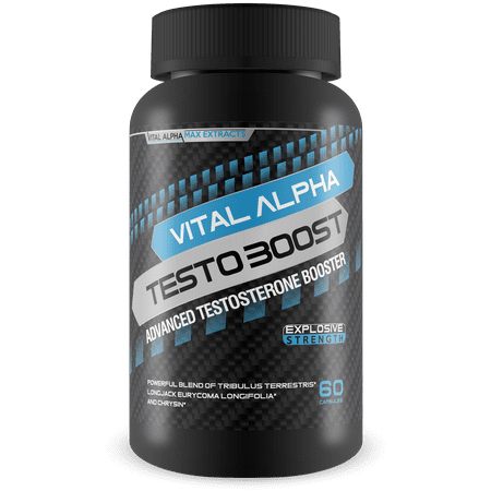 Vital Alpha Testo Boost - Advanced Testosterone Booster for Energy, Stamina, Performance and Muscle Growth with Tibulus Terrestris - 60 Capsules