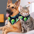 thumbnail image 4 of Alien Pack of Two Breathable Chiffon Yarn Dog Bandanas, Set of 2 Lightweight Pet Collars for Small and Medium Dogs, 16x16x22.8in and 20.9x20.9x30in Sizes, 4 of 5