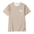 thumbnail image 6 of Mens Tall T Shirts Cotton Quarter Sleeve Big and Tall Casual Streetwear Snug Fit Solid Color Crew Neck Summer Vacation Basic Basic Tee, 6 of 6