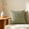 thumbnail image 5 of Throw Pillow Cover 18x18 Inch Corduroy Solid Color Decorative Cushion Case Soft Pillowcase for Sofa Home Living Room Modern Decor by PALIFEUR, 5 of 7