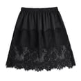 thumbnail image 2 of XIAONU Women's Lace Trim Mini Skirt Layered Semi-Sheer Skirt Elegant Versatile Daily Skirts, 2 of 8