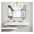 thumbnail image 2 of Drevy 28" Vanity Light Over Mirror, 4 Light Wall Lighting, Brushed Brass Bathroom Lights, Contemporary Coastal Bathroom Lighting, ETL Listed, AL2218-W4, 2 of 7