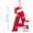 Red, variant on 2D Acrylic Christmas Tree Pendant, 26 Letter Initial Ornaments for Holiday Decorations, Family Gifts, Christmas Party Decor, Versatile Hanging Decorations