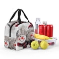 thumbnail image 4 of Yiaed Christmas Snowman With Hat Print Insulated Lunch Bag Reusable Cute Tote Lunch Box, Leakproof Cooler Lunch Bags for Work Office Travel School Picnic, 4 of 5
