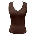 thumbnail image 4 of TOOYOU Women Tank Tops Summer Casual Sleeveless Cami Tops Fashion Tight V Neck Ribbed Knit Vest Daywear Tops, 4 of 5