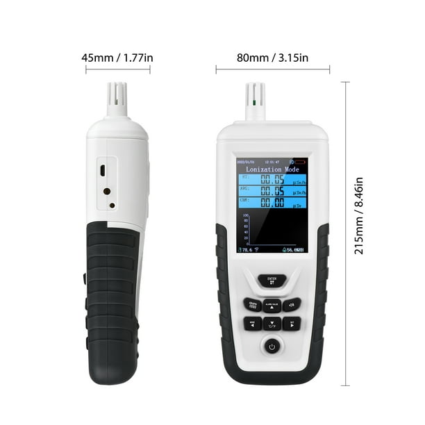 Portable Rechargeable Nuclear Radiation Detector Radiometer Gm Counter  Radiation Gauge Handheld & Tripod Mounted Radiation Dose Detector  Β/Γ/X-Rays Radiation Meter 3.2-Inch Color Screen Geig 