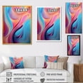 thumbnail image 4 of Designart "Transitional Shapes in Pink and Blue III" Abstract Canvas Wall Art - Modern Pink Abstract Modern Shapes Transitional Hallway Wall Art Decor, 4 of 6