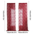 thumbnail image 4 of Xuniizn Christmas Curtains Window Set of 2 Red Lace Sheer Curtains for Xmas Decor Privacy Half Short Curtain Panels for Living Room Bathroom Windows 39x55", 4 of 8