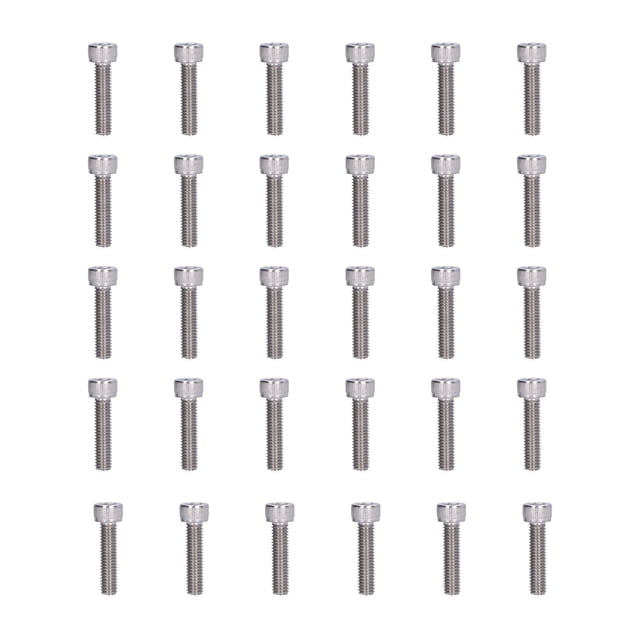 Tornillos M6 Tornillos de Cabeza Hexagonal 30 Piezas Resistentes a la Corrosión Alta resistencia Procesamiento de Maquinaria Reparación de automóviles ANGGREK