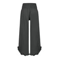 thumbnail image 3 of nochalofo Gray Wide Leg Sweatpants Women, Women's Solid Color Fashionable Casual High Waisted Pleated Irregular Cotton Linen Loose Pants, 3 of 6