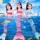 thumbnail image 3 of Conjunto de disfraz de falda de princesa para niña, ropa de baño para niña, cola de sirena de verano, 3 of 5
