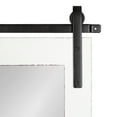 thumbnail image 3 of Kate and Laurel Cates Farmhouse Horizontal Wood Framed Wall Mirror, 40 x 26, White, Barn Door-Inspired Rustic Mirror for Wall, 3 of 6