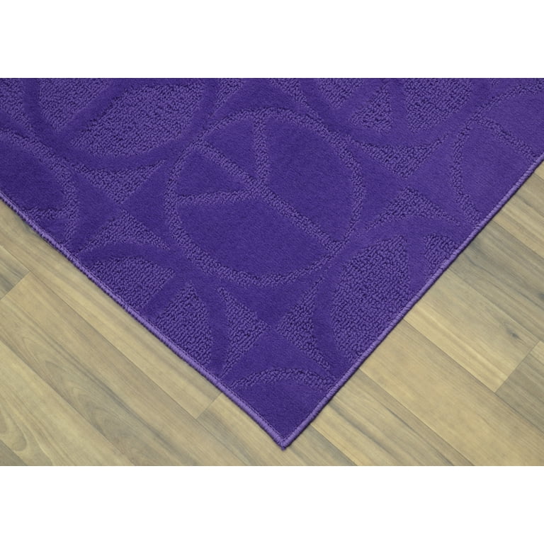 Garland Large Peace 7 x 9 Purple Indoor Solid Kids Area Rug Garland Large Peace 7 x 9 Purple Indoor Solid Kids Area Rug