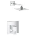 thumbnail image 1 of Grohe 23148000 Eurocube Pressure Balance Shower Trim With Shower Arm And Rainshower Head In Starlight Chrome, 1 of 1