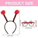 thumbnail image 3 of KAKOWELY juego de lindas diademas de orejas de mariquita de peluche, diadema con orejas de mariquita, decoración para gafas, aros para el pelo para cosplay, 3 of 5