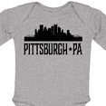 thumbnail image 4 of Inktastic Pittsburgh Pennsylvania City Skyline Boys or Girls Long Sleeve Baby Bodysuit, 4 of 5
