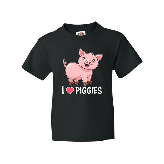 Inktastic I Love Piggies- Cute Pig Youth T-Shirt