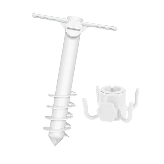 Beach Umbrella Sand Anchor Stand Holder Heavy Size Fits All Windproof 5 Spiral 1 Hook