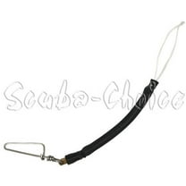 Spearfishing Speargun Shock Cord w/ Stainless Steel Snap, 11-1/8", Black