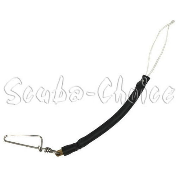Spearfishing Speargun Shock Cord w/ Stainless Steel Snap, 11-1/8", Black