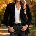 thumbnail image 6 of Chiccall Women’s Sweatshirt Blazer Jacket, Long Sleeve Lapel Shoulder Pads Lined Office Casual Sport Coat with Pockets, Loose Fit Work Outerwear for Daily Business, 6 of 8