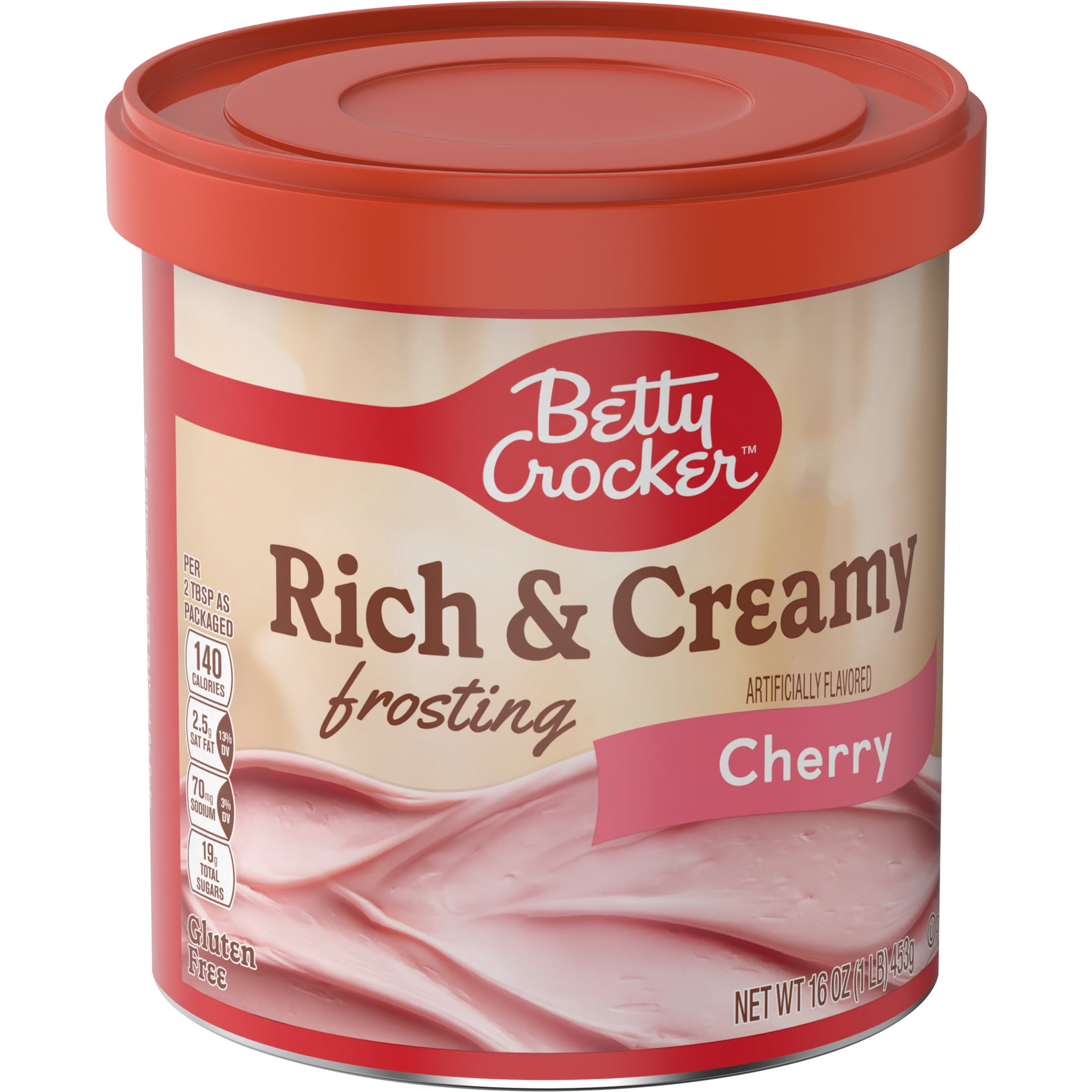 Betty Crocker Rich and Creamy Cherry Frosting, Gluten Free, 16 oz