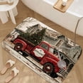 thumbnail image 3 of 1pc Red Vintage Truck Absorbent Non-Slip Bathroom Thickened Flannel Rug Decor,Soft,Quick Drying,Suitable For Indoor/outdoor Use,Bathrooms,Bedrooms,Kitchens,Terrace,Laundry Rooms,16"x24", 3 of 9