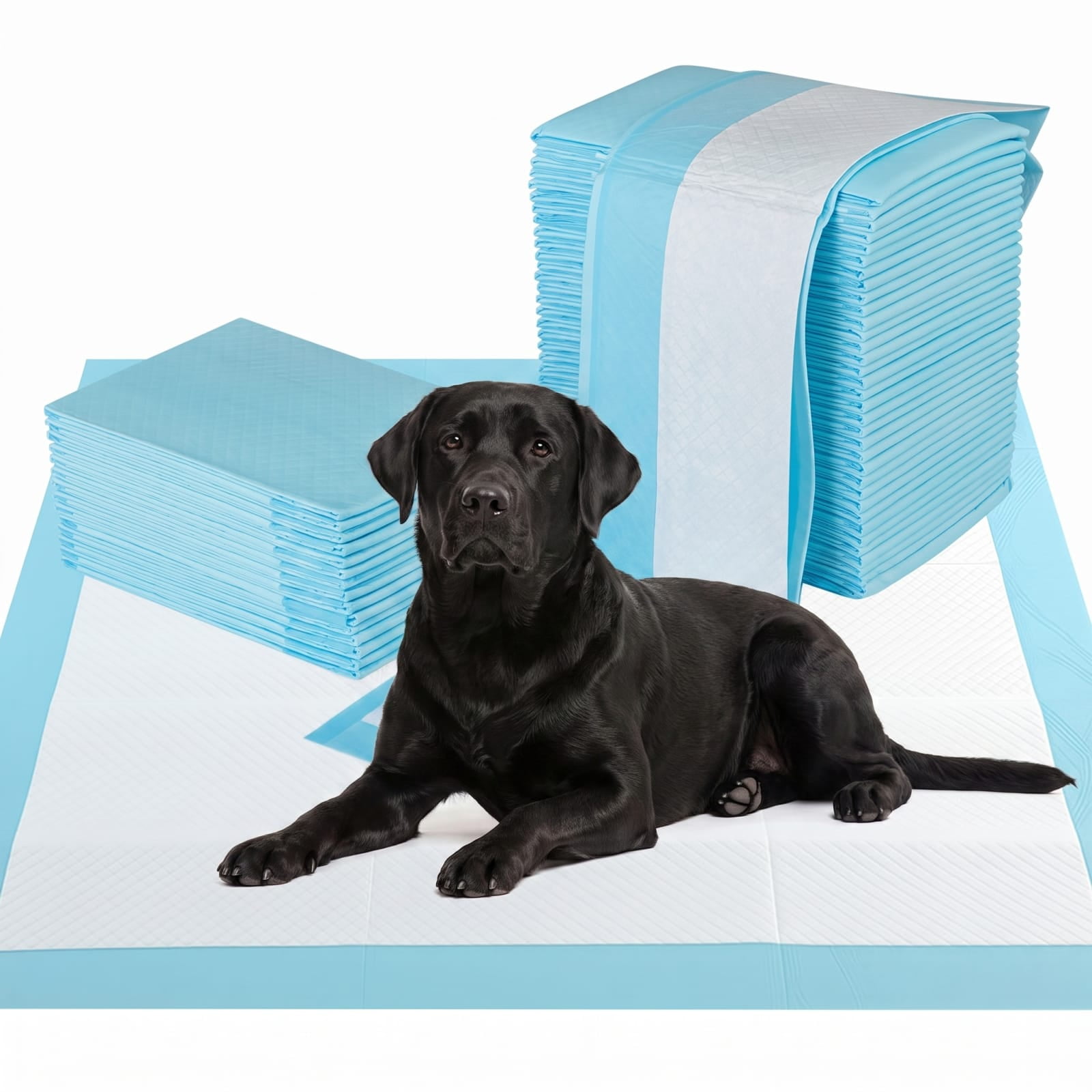 Vebreda Dog and Puppy Pee Pads 36" x 36" (100 Counts) for Potty Training, Product Size, Advanced 6-Layer Absorbing Structure