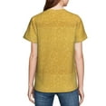 thumbnail image 7 of Wukai Gold Shiny Youth Unisex Short Sleeve T-Shirt for Boys, Girls, Teens, and Kids-Small, 7 of 7