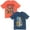 Black / orange, variant on Transformers Optimus Prime Toddler Boys 2 Pack T-Shirts Toddler to Big Kid