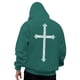 thumbnail image 3 of MHFRRA Sudadera con Capucha Temática con Diseño Gráfico Inspirador para Caballeros, Estilo Casual, Cómoda y Forrada Verde oscuro, 3 of 6
